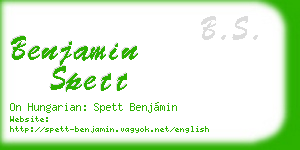 benjamin spett business card